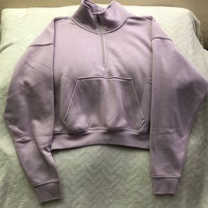 H&M Crop half zip short sweater